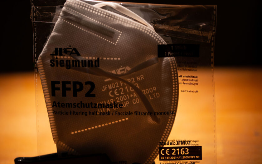 Atemschutzmaske FFP2. Foto: Hufner